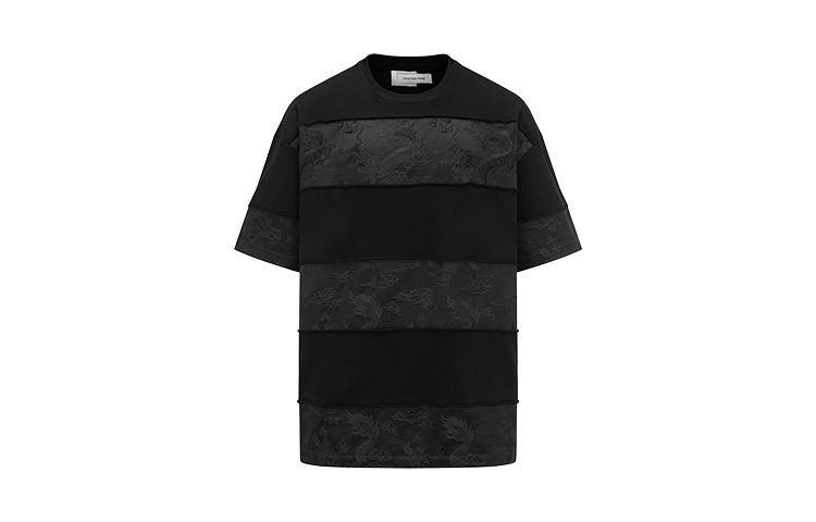 Feng Chen Wang Year of the Dragon Jacquard Black Short Sleeve T-Shirt Unisex. FMS17TS01