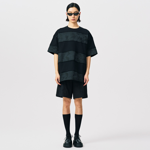 Shop Feng Chen Wang Año del Dragón Camiseta Negra Unisex de Manga Corta Jacquard. FMS17TS01