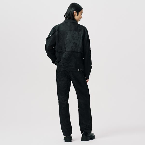 Purchase Chaqueta Negra Unisex Satinada Deconstruida Feng Chen Wang Año del Dragón Jacquard FUS17JK07