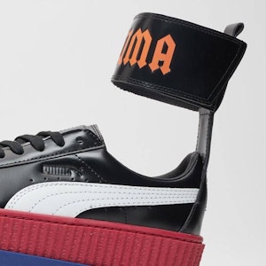 (W) Fenty x Puma Ankle Strap Creeper 'Red Bud' Wanita Merah Muda. 366264-01 Details for (W) Fenty x Puma Ankle Strap Creeper 'Red Bud' Wanita Merah Muda. 366264-01