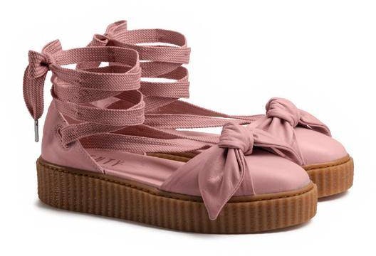 Women Fenty x Puma Bow Creeper Sandal Silver Pink 365794 01