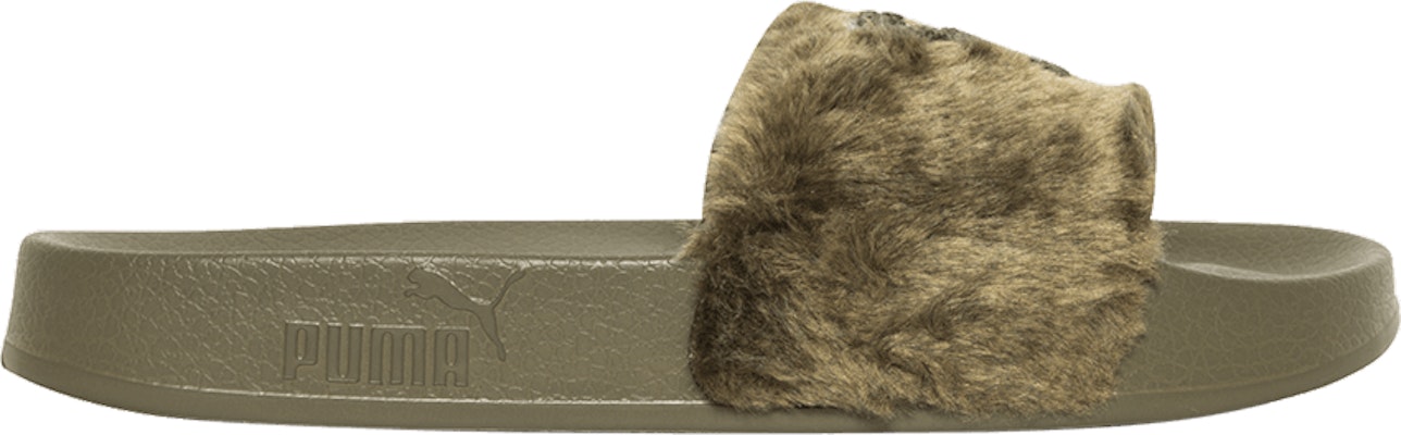 Puma slides top womens olive