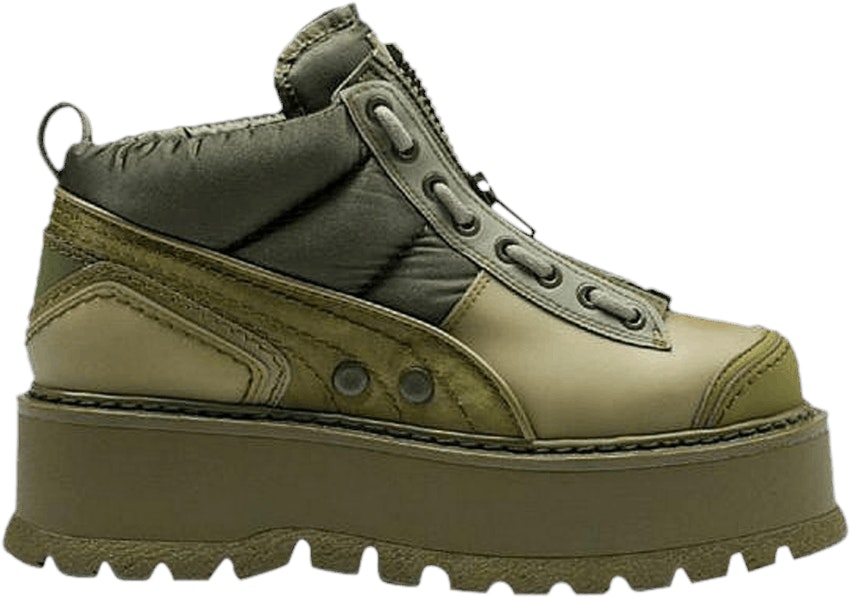 Women Fenty x Puma Sneaker Boot Zip Army Green 365775 03