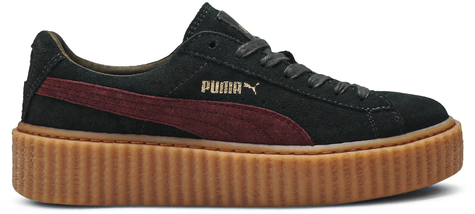 Women Fenty x Puma Suede Creeper Green Bordeaux 361005 07