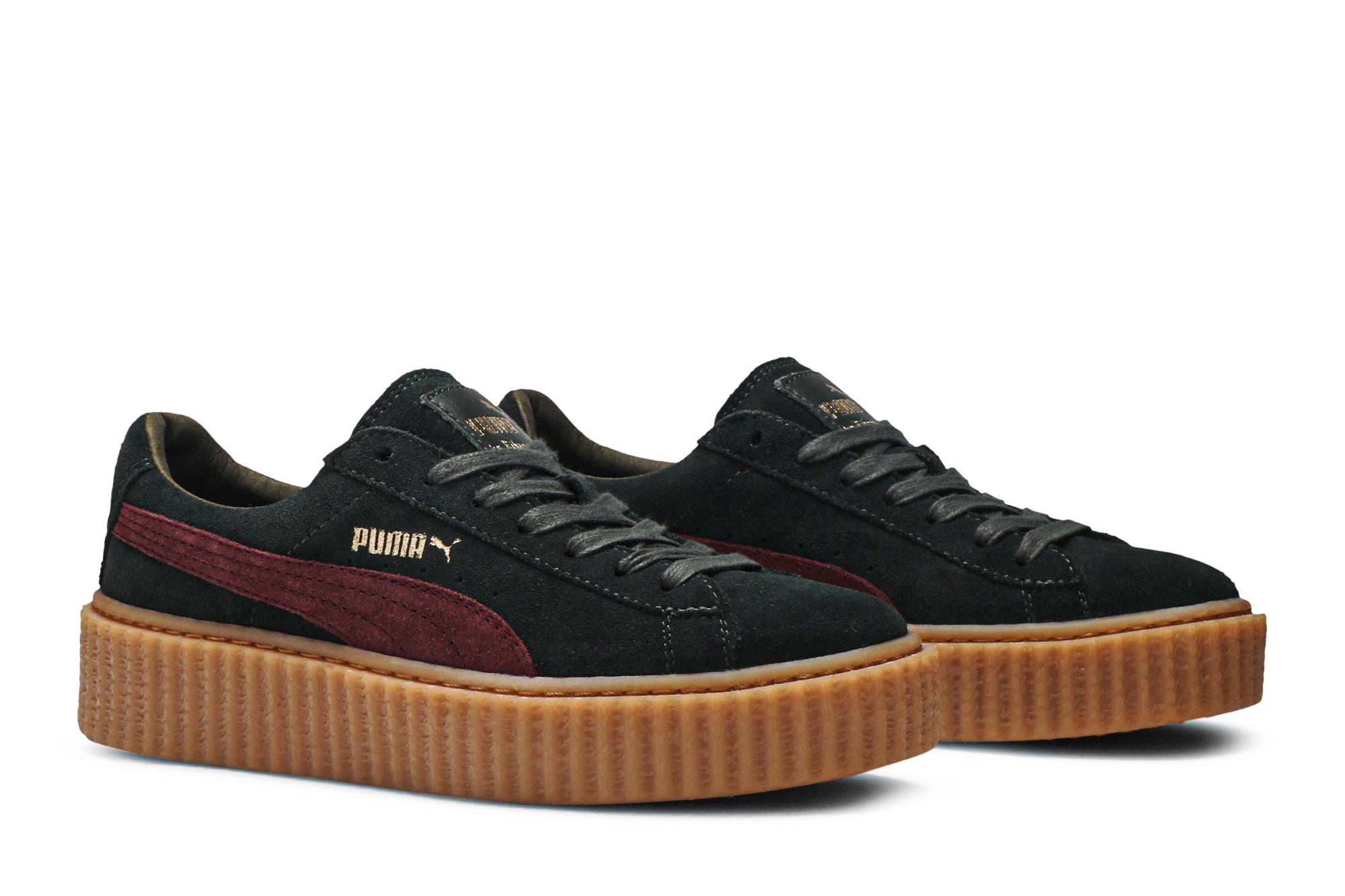 Cheap （女性用）Fenty x Puma 麂皮增高鞋 '綠酒紅' 361005-07