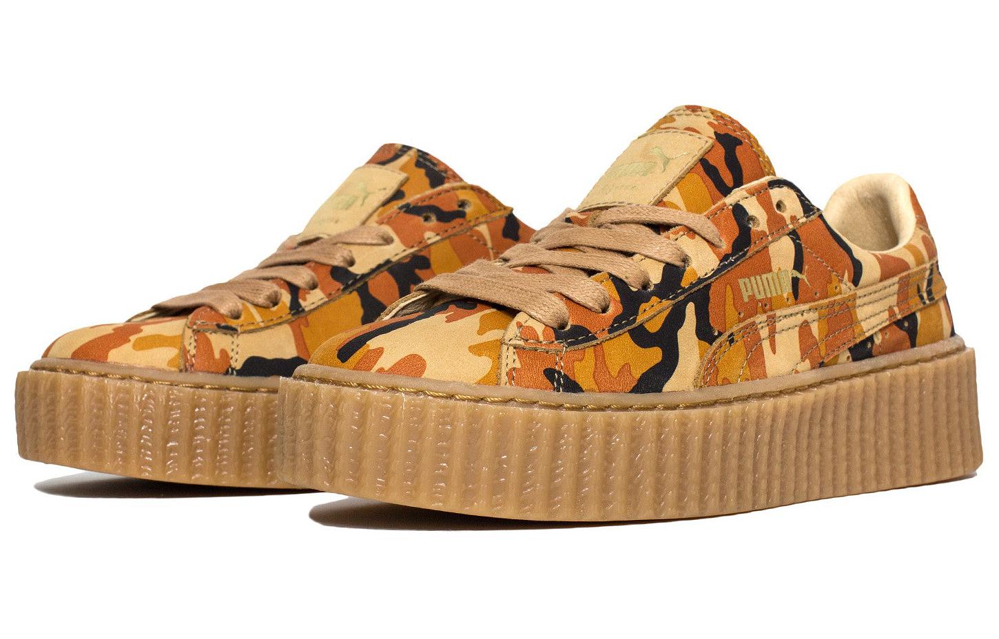 Lookbook フェンティxプーマ スウェードクリーパー オレンジカモ 363277-01