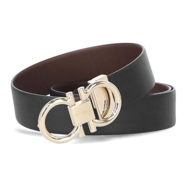 Ferragamo  Adjustable Leather Belt with Reversible Smooth Buckle 3.5cm. 679938-759047 圖 3