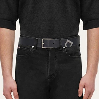 FERRAGAMO 黑色小牛皮腰带 简约设计 3.8CM宽 670366775729 Shop FERRAGAMO 黑色小牛皮腰带 简约设计 3.8CM宽 670366775729