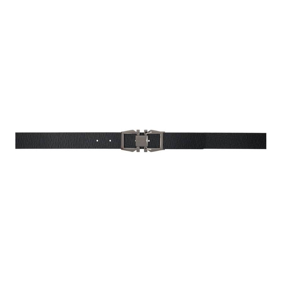 FERRAGAMO  Black Calfskin Leather Belt with Detachable Buckle, 3CM Width. 764796 圖 3