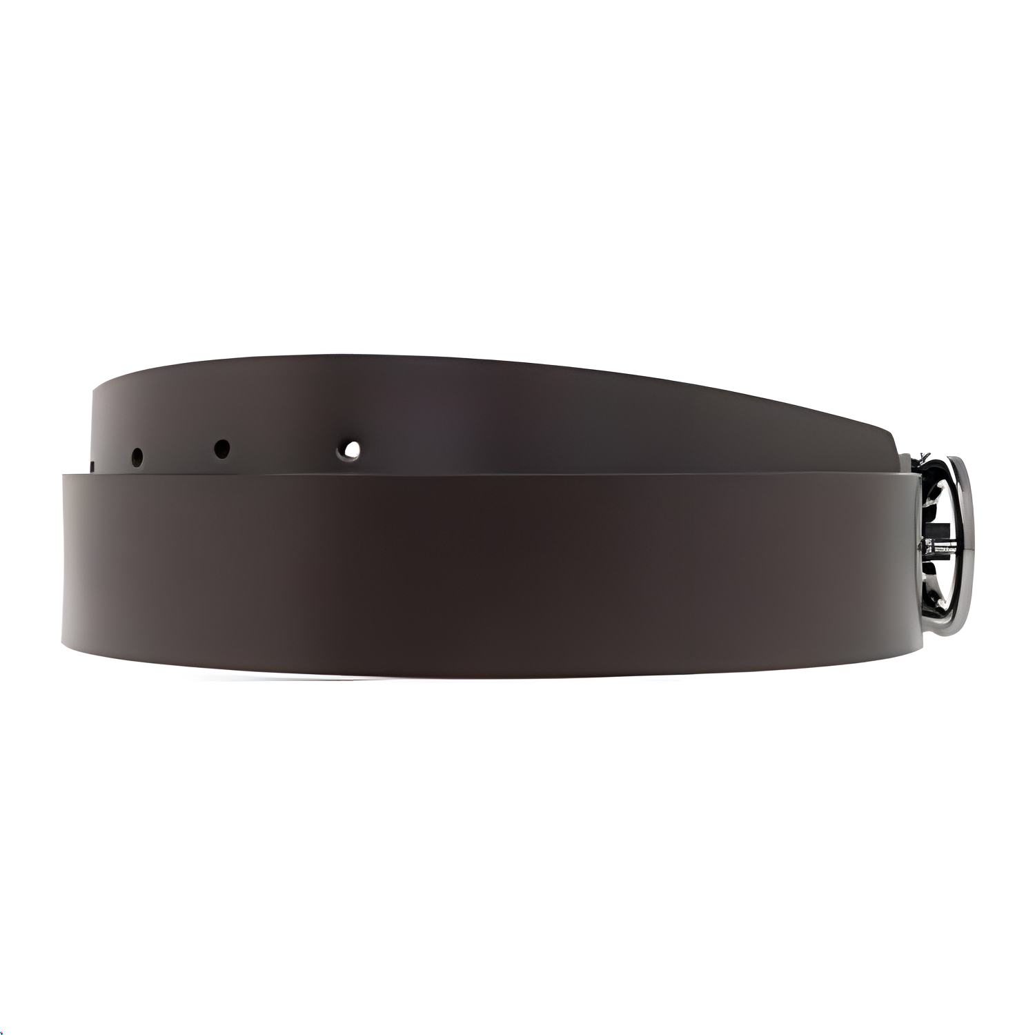 FERRAGAMO  Black Calfskin Leather Belt with Patchwork Design. 6787830776310TMONE