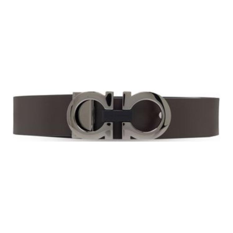 FERRAGAMO  Black Calfskin Leather Belt with Patchwork Design. 6787830776310TMONE 圖 3