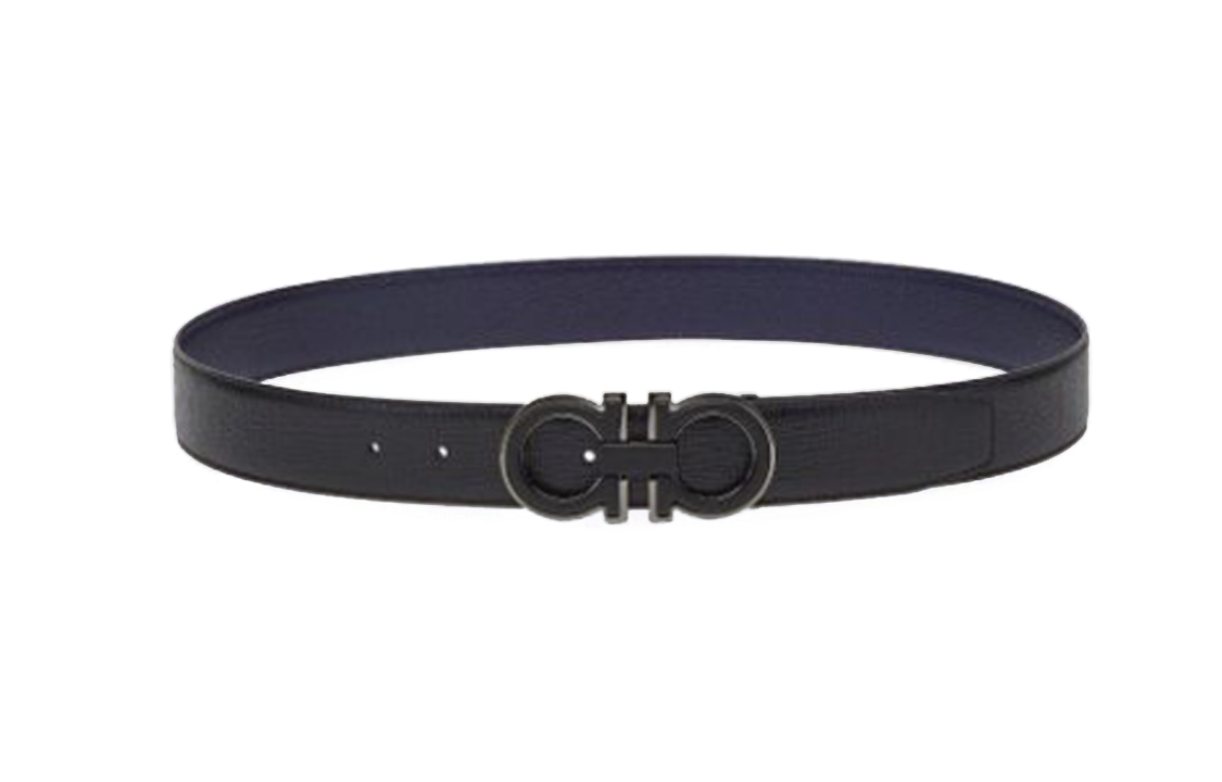 Ferragamo  Black Calfskin Logo Belt, 3.5CM Width. 67A2540770682 圖 2