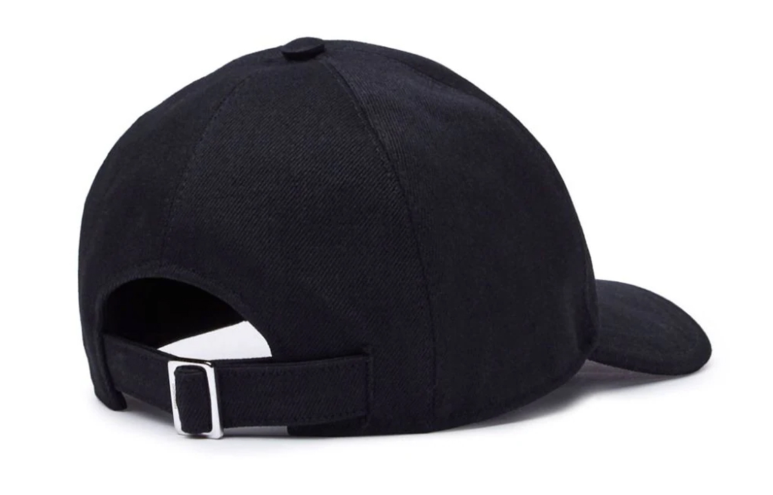 Lookbook Ferragamo Topi Baseball Hitam Katun Patch. 771442