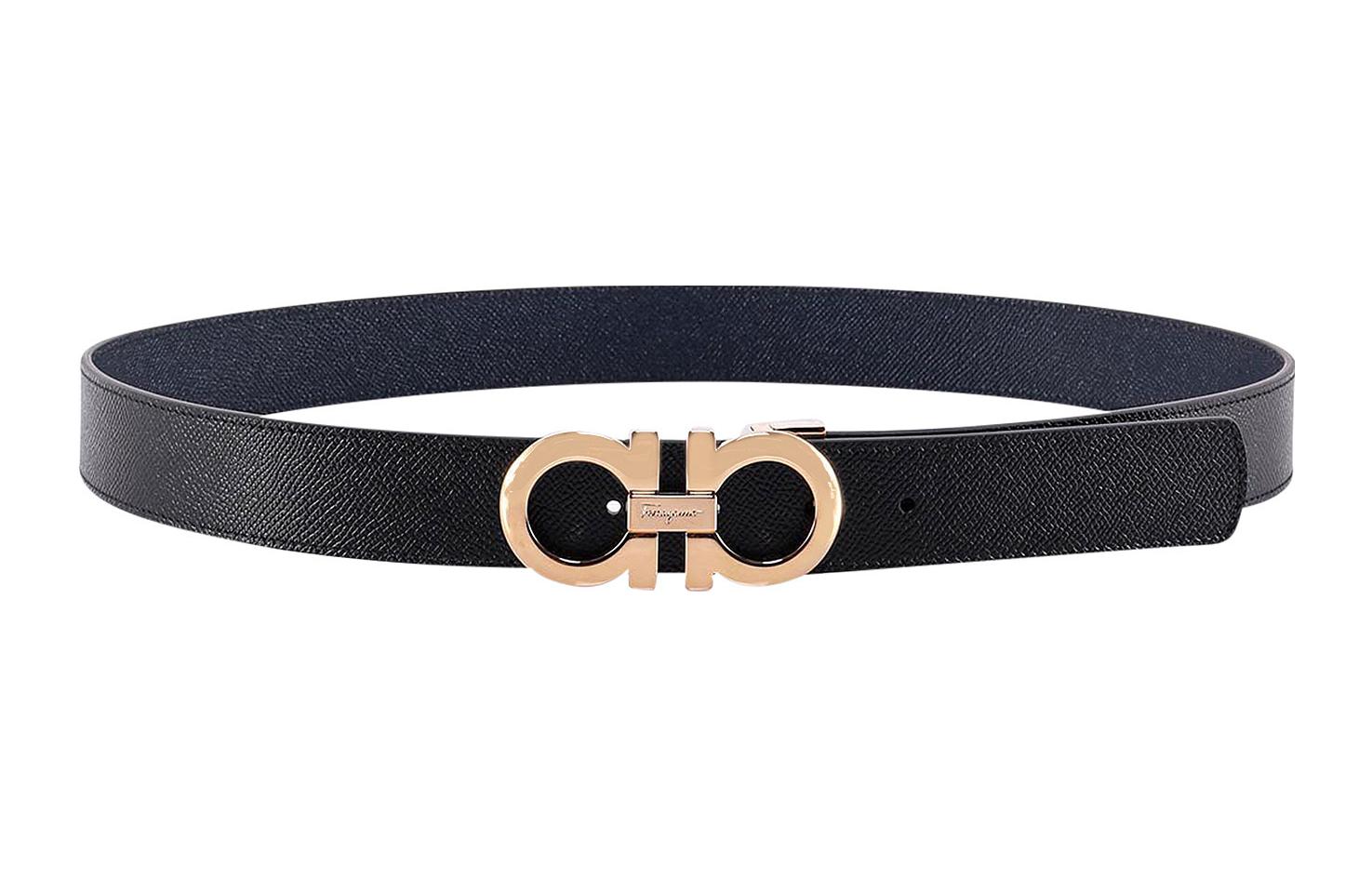 Ferragamo  Black Leather Belt, Casual Fashion, 3.5cm Wide. 675542714423NERO 圖 2