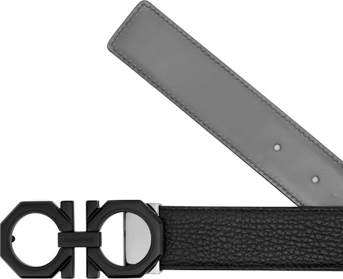 菲拉格慕 黑色皮革腰带带雕刻扣,宽3厘米。 6702660765786NERDA Purchase 菲拉格慕 黑色皮革腰带带雕刻扣,宽3厘米。 6702660765786NERDA