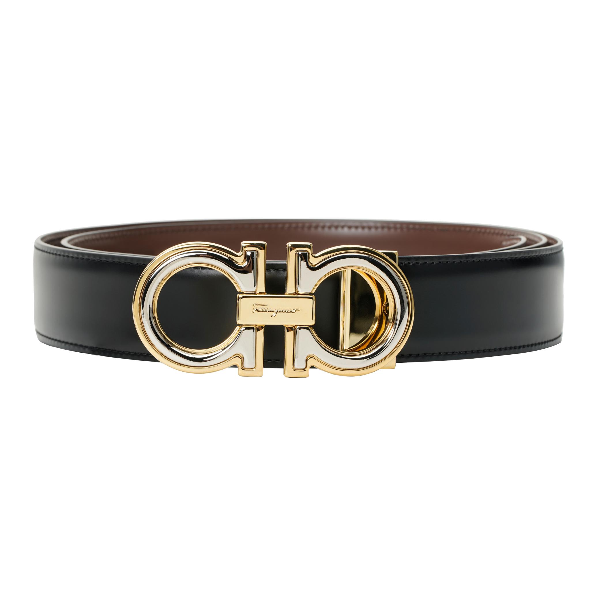 FERRAGAMO  Black Leather Belt with Logo Design, 3.5cm Width. 67A254764187NERO 圖 2