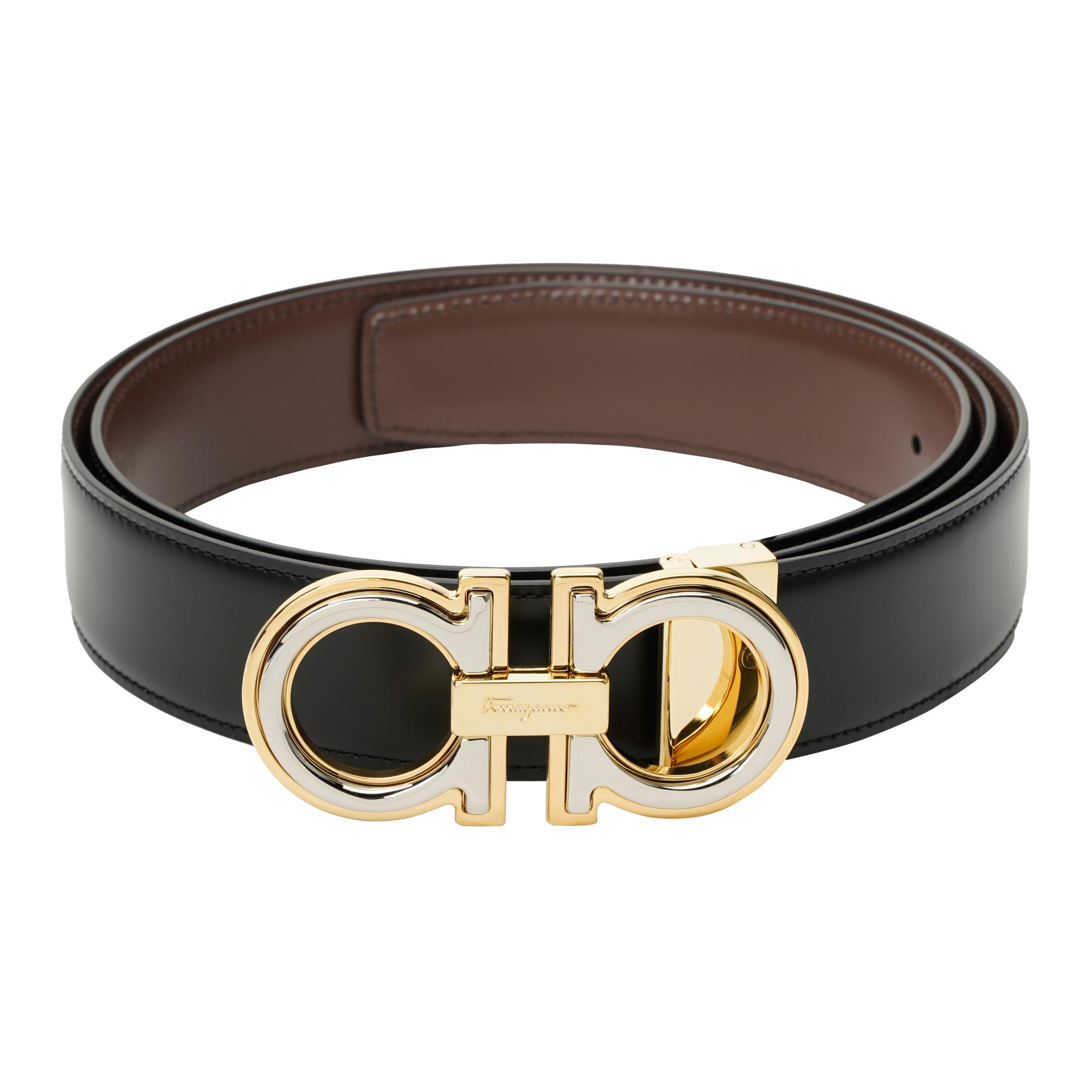 FERRAGAMO  Black Leather Belt with Logo Design, 3.5cm Width. 67A254764187NERO 圖 3