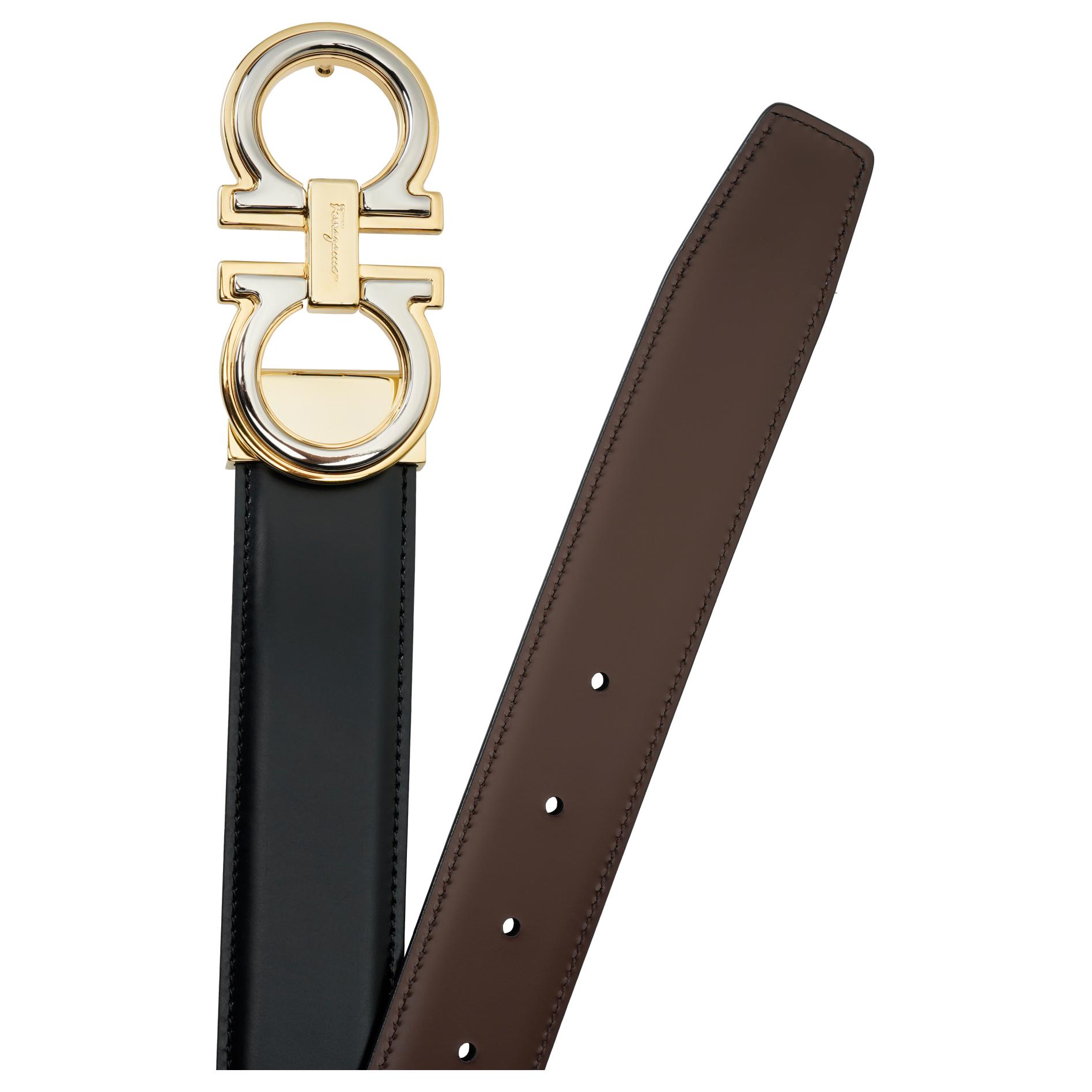 FERRAGAMO  Black Leather Belt with Logo Design, 3.5cm Width. 67A254764187NERO 圖 5