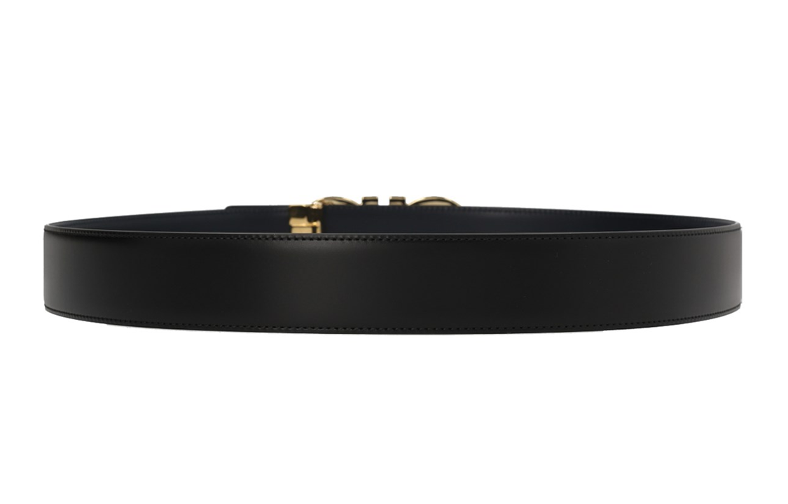 Ferragamo  Black Leather Belt with Smooth Buckle, 4cm Wide. 0754231NERO 圖 4