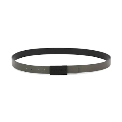 FERRAGAMO Black Reversible Logo Buckle Leather Belt 0764838