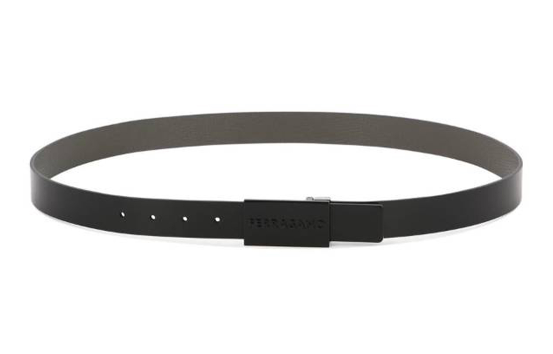 Lookbook 菲拉格慕 黑色可翻转Logo扣皮带 764838