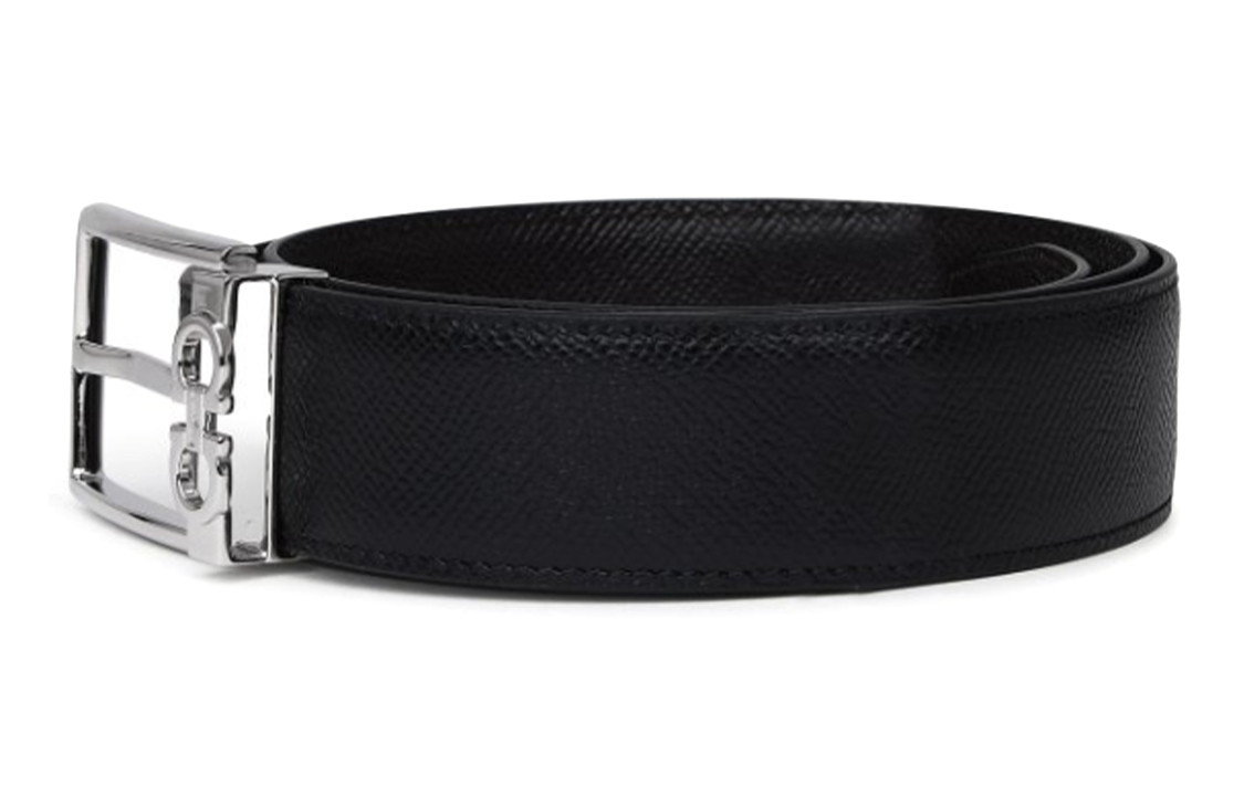 FERRAGAMO  Black Reversible Logo Pin Buckle Leather Belt 67A0370708206002 圖 3