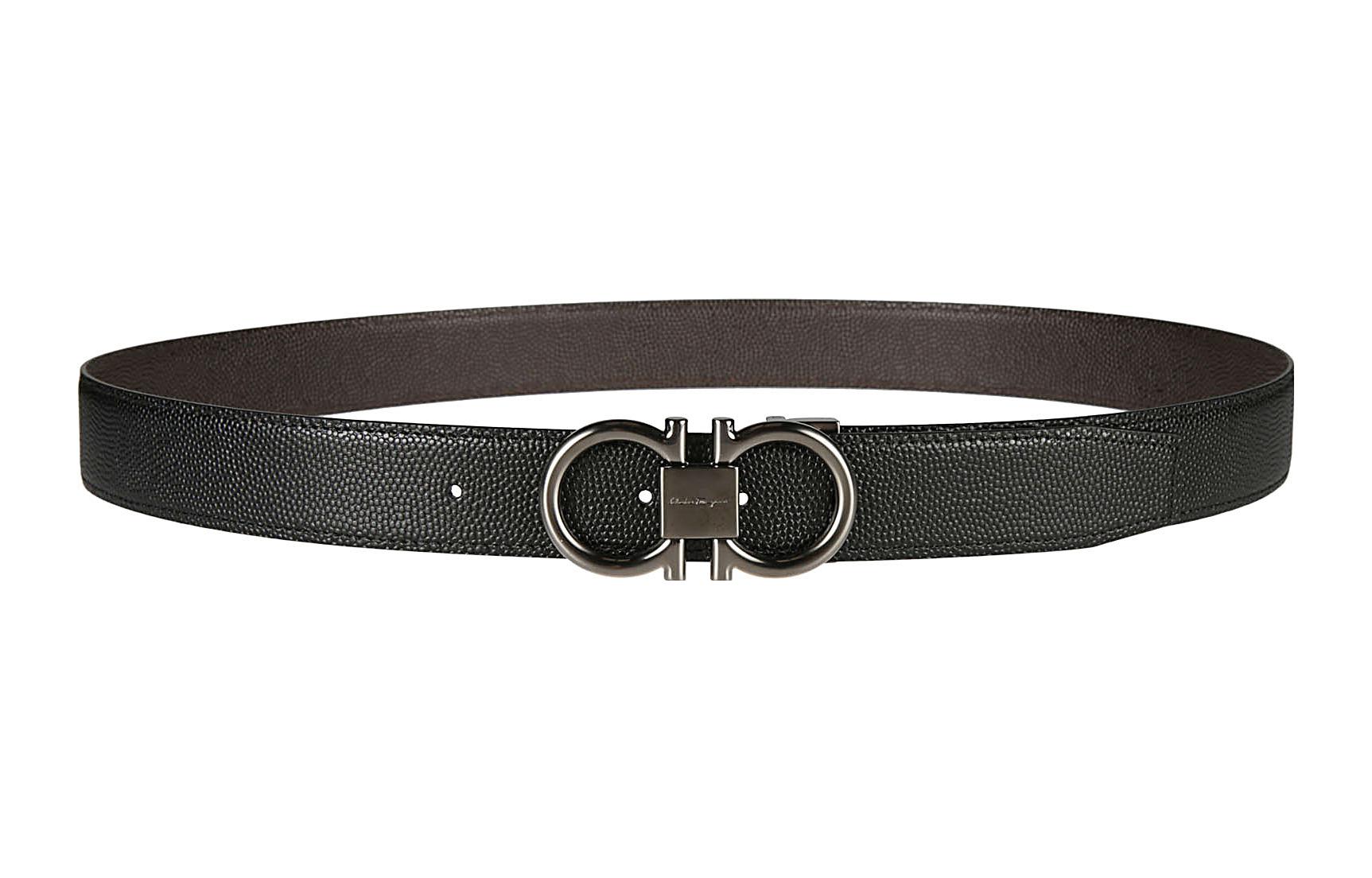 FERRAGAMO  Black Smooth Leather Belt with Buckle - 3.5cm Stylish & Comfortable 679938698949 圖 3