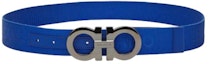 Order Ferragamo 蓝色皮带,带标志设计,光滑扣,宽4CM。 670286770726