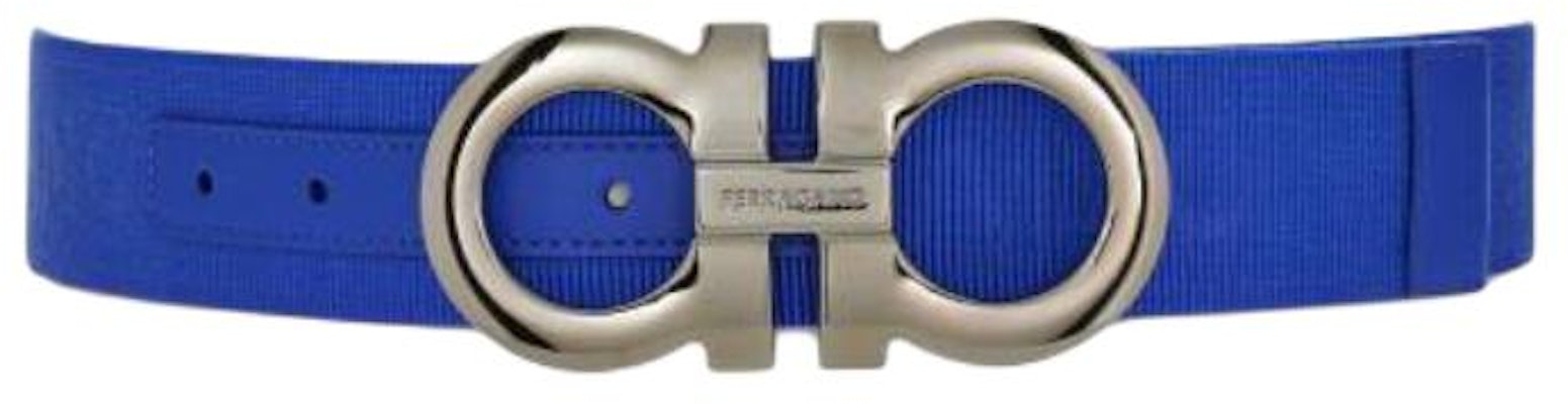 Ferragamo 蓝色皮带,带标志设计,光滑扣,宽4CM。 670286770726 Lookbook Ferragamo 蓝色皮带,带标志设计,光滑扣,宽4CM。 670286770726