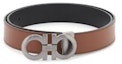 Buy 菲拉格慕 棕色小牛皮腰带带标志设计 6755420773946179