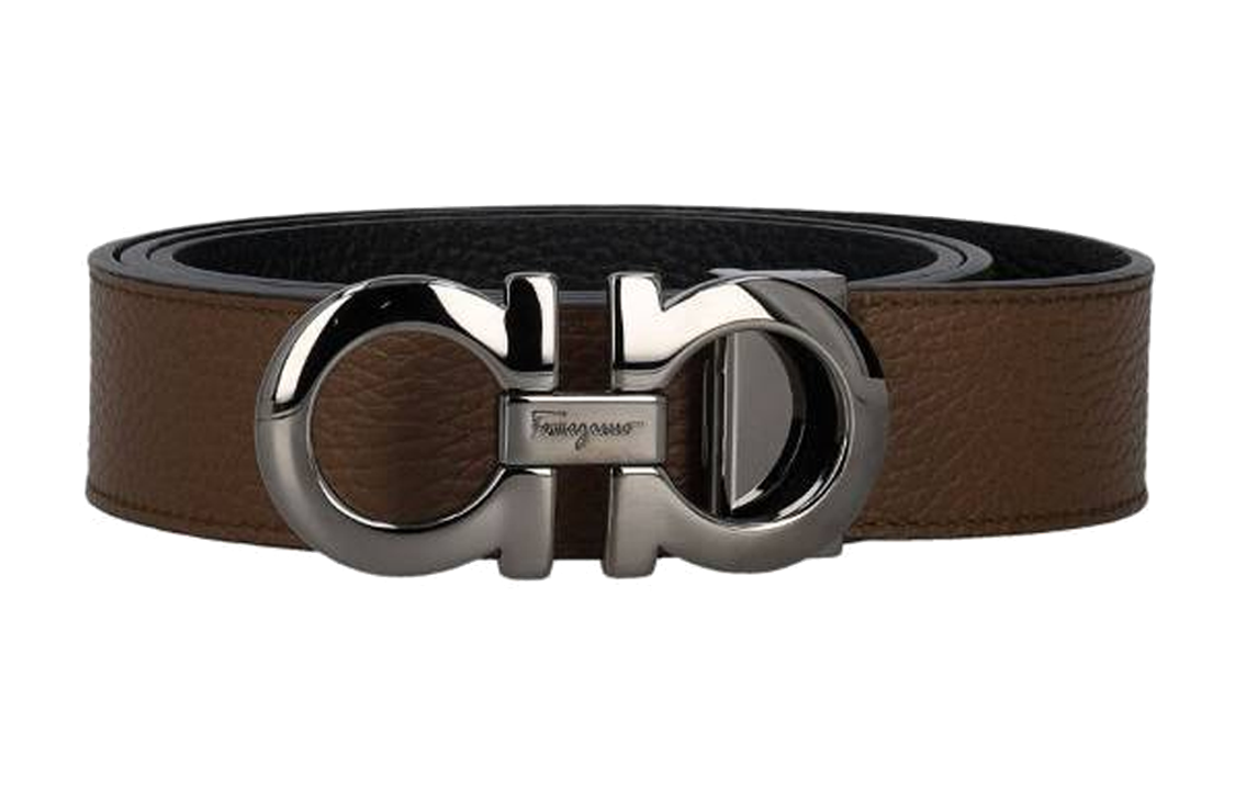 FERRAGAMO  Brown Leather Belt with Reversible Logo Buckle. 23A675542705614096 圖 2