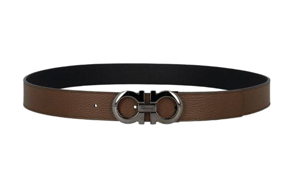 FERRAGAMO  Brown Leather Belt with Reversible Logo Buckle. 23A675542705614096 圖 3