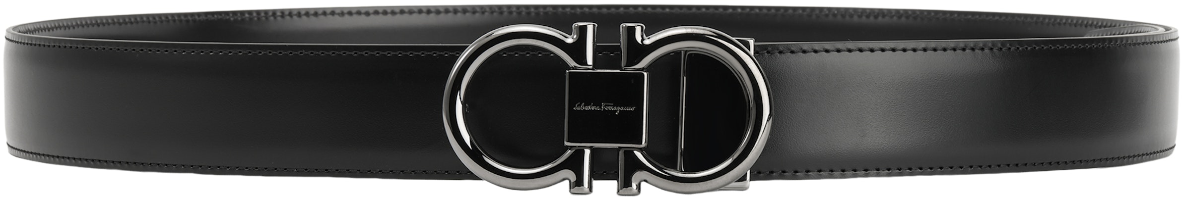 Ferragamo棕色真皮腰带带环装饰,宽3.5cm。 0694531NERO Lookbook Ferragamo棕色真皮腰带带环装饰,宽3.5cm。 0694531NERO