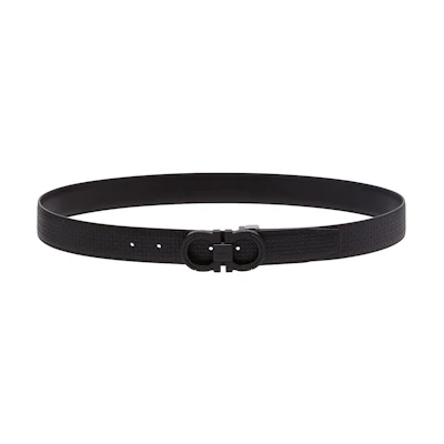 FERRAGAMO Casual Leather Belt with Smooth Buckle 3.5cm Width. 670049-745872