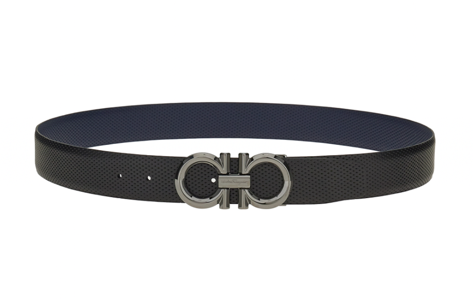 Ferragamo  Double-Sided Leather Belt with Horseshoe Buckle 3.5cm. 679939-759032 圖 2