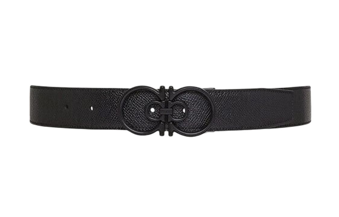 FERRAGAMO  Fashion Reversible Leather Belt with Smooth Buckle 3.2cm Wide. 670048-0745803 圖 2
