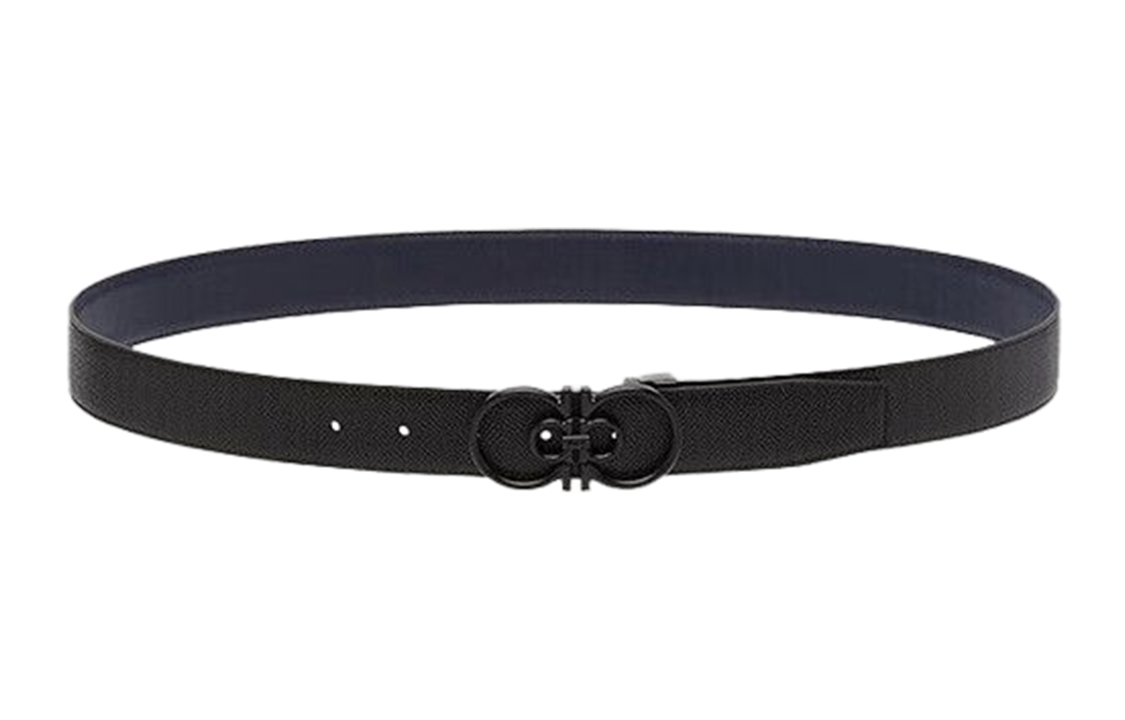 FERRAGAMO  Fashion Reversible Leather Belt with Smooth Buckle 3.2cm Wide. 670048-0745803 圖 3