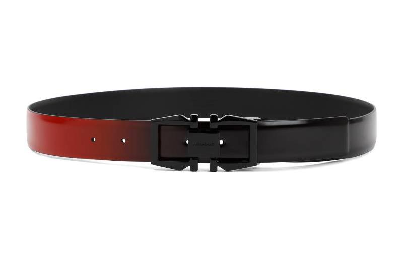 Ferragamo  Gradient Design Leather Belt in Black. 0765380FLAME 圖 2
