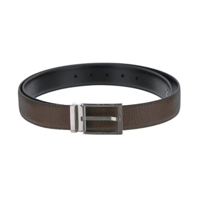 Ferragamo Leather Belt with Metal Buckle 670139754456