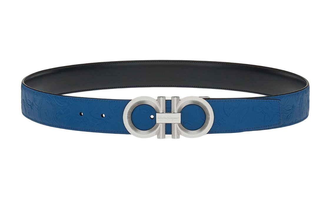 FERRAGAMO  Leather Belt with Sleek Buckle - Stylish 3.5cm Width. 670188-758629 圖 2