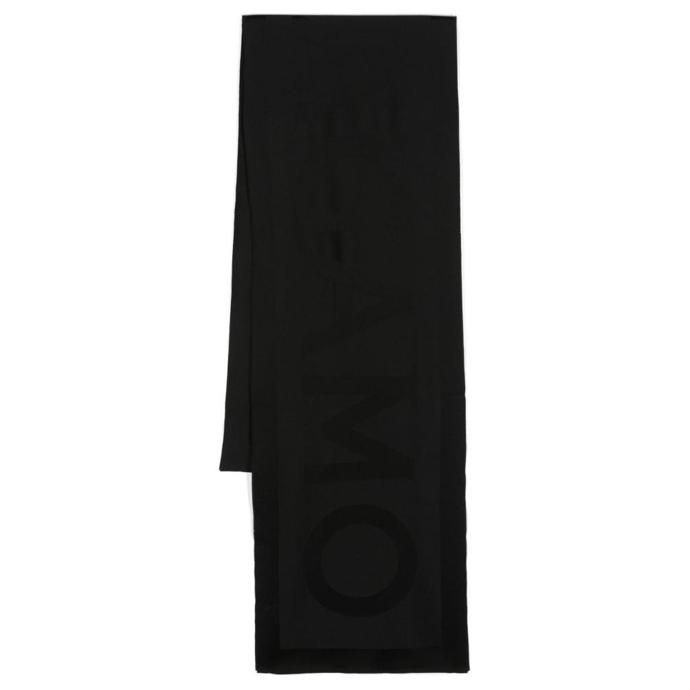 Ferragamo  Logo Jacquard Scarf in Black Wool. 776244 圖 2