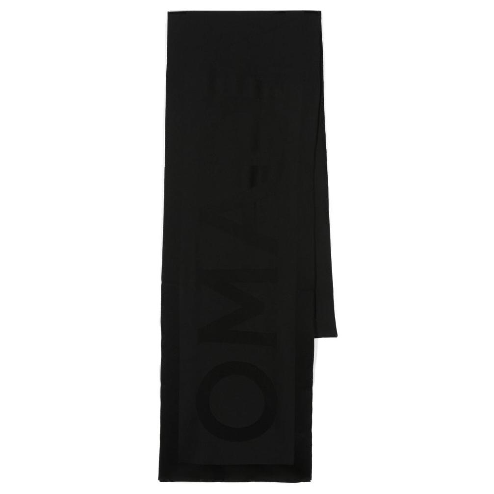 Ferragamo  Logo Jacquard Scarf in Black Wool. 776244 圖 3