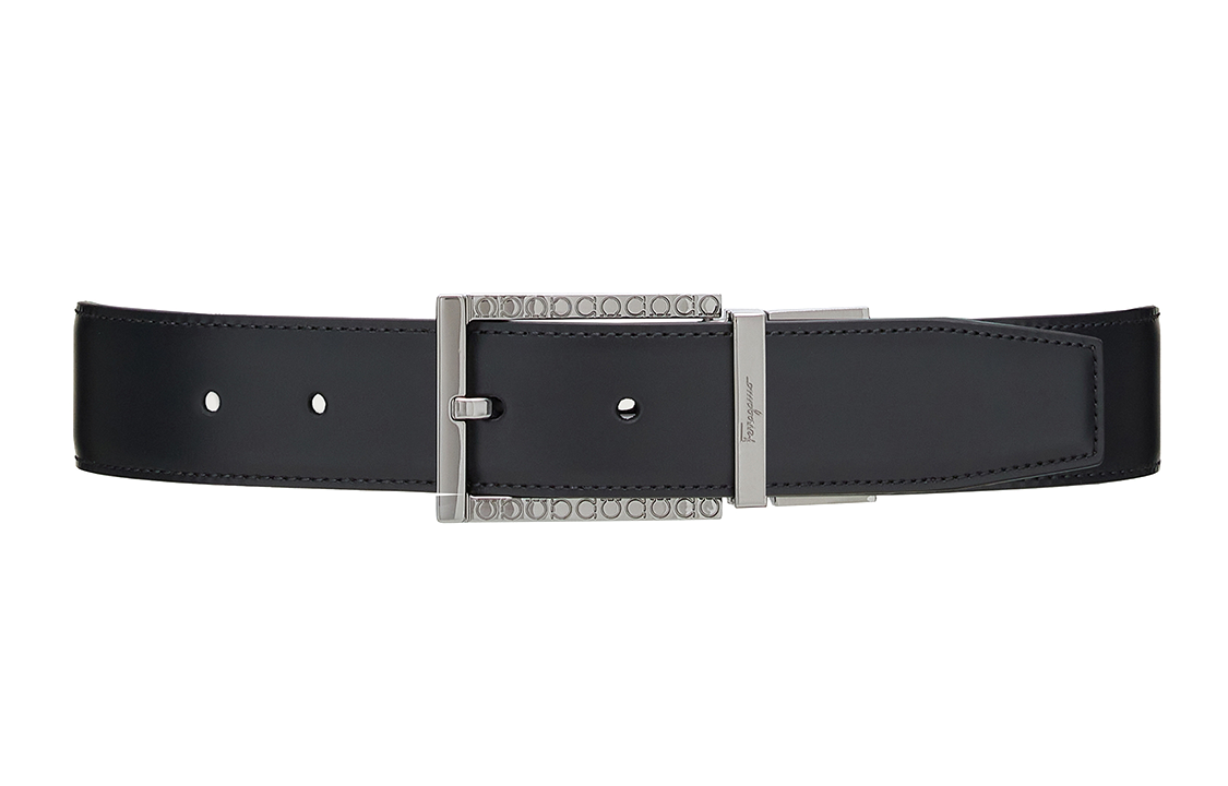 FERRAGAMO  Reversible Adjustable Leather Belt Black 3.2cm 670081-750173 圖 2