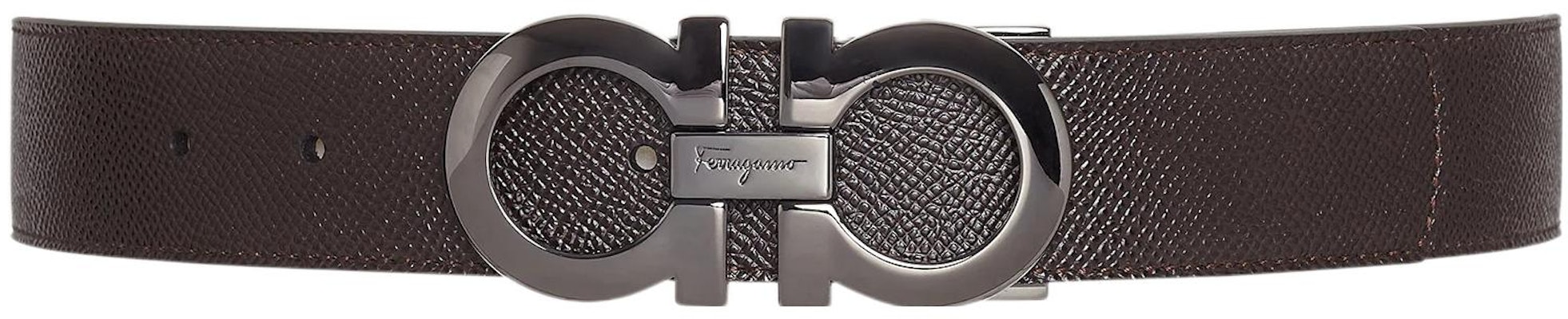 FERRAGAMO Reversible Black Leather Belt with Silver Buckle - 3.5cm. 675542-689112 Buy FERRAGAMO Reversible Black Leather Belt with Silver Buckle - 3.5cm. 675542-689112