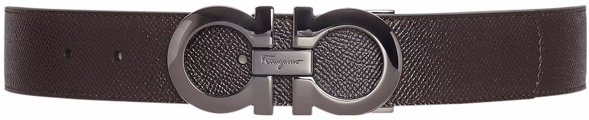 FERRAGAMO Reversible Black Leather Belt with Silver Buckle - 3.5cm. 675542-689112 Order FERRAGAMO Reversible Black Leather Belt with Silver Buckle - 3.5cm. 675542-689112