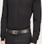 Lookbook FERRAGAMO Reversible Black Leather Belt with Silver Buckle - 3.5cm. 675542-689112