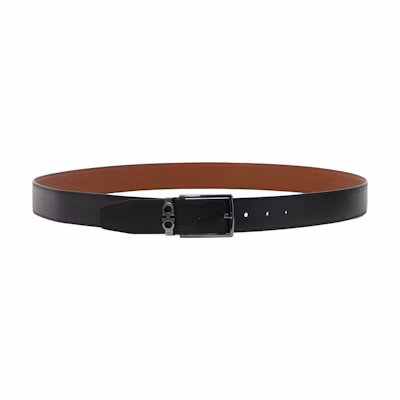Ferragamo Reversible Leather Belt Black 3.5cm. 0709528