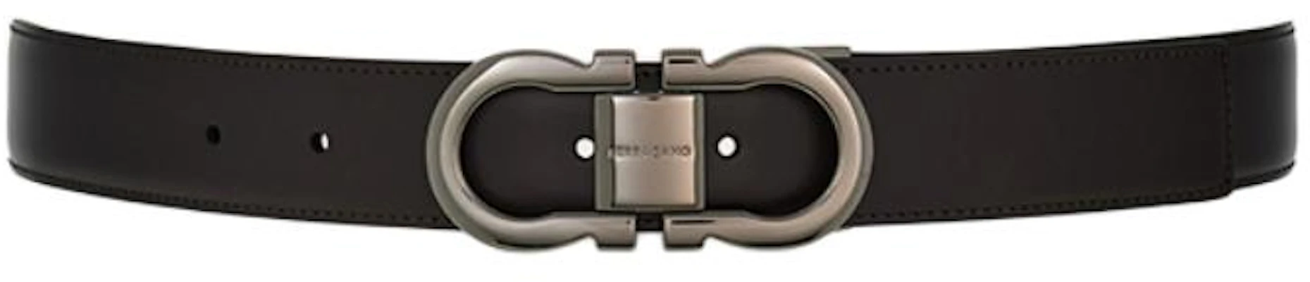 Ferragamo Reversible Leather Belt Coffee Brown 3CM Width. 770943 Lookbook Ferragamo Reversible Leather Belt Coffee Brown 3CM Width. 770943