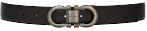 Lookbook Ferragamo Reversible Leather Belt Coffee Brown 3CM Width. 770943