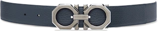 Order FERRAGAMO Ikat Pinggang Reversible Logo Navy Blue Buckle Halus 3.2cm. 670266765787